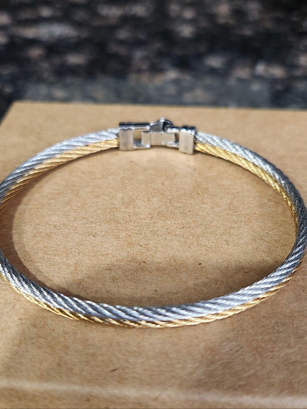 Alor Two Tone Bangle Bracelet